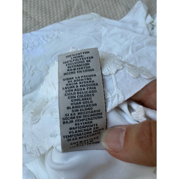 Eci New York Floral A-Line Dress Tie Back Midi | Ivory | Women's Size Medium‎ - Picture 7 of 11